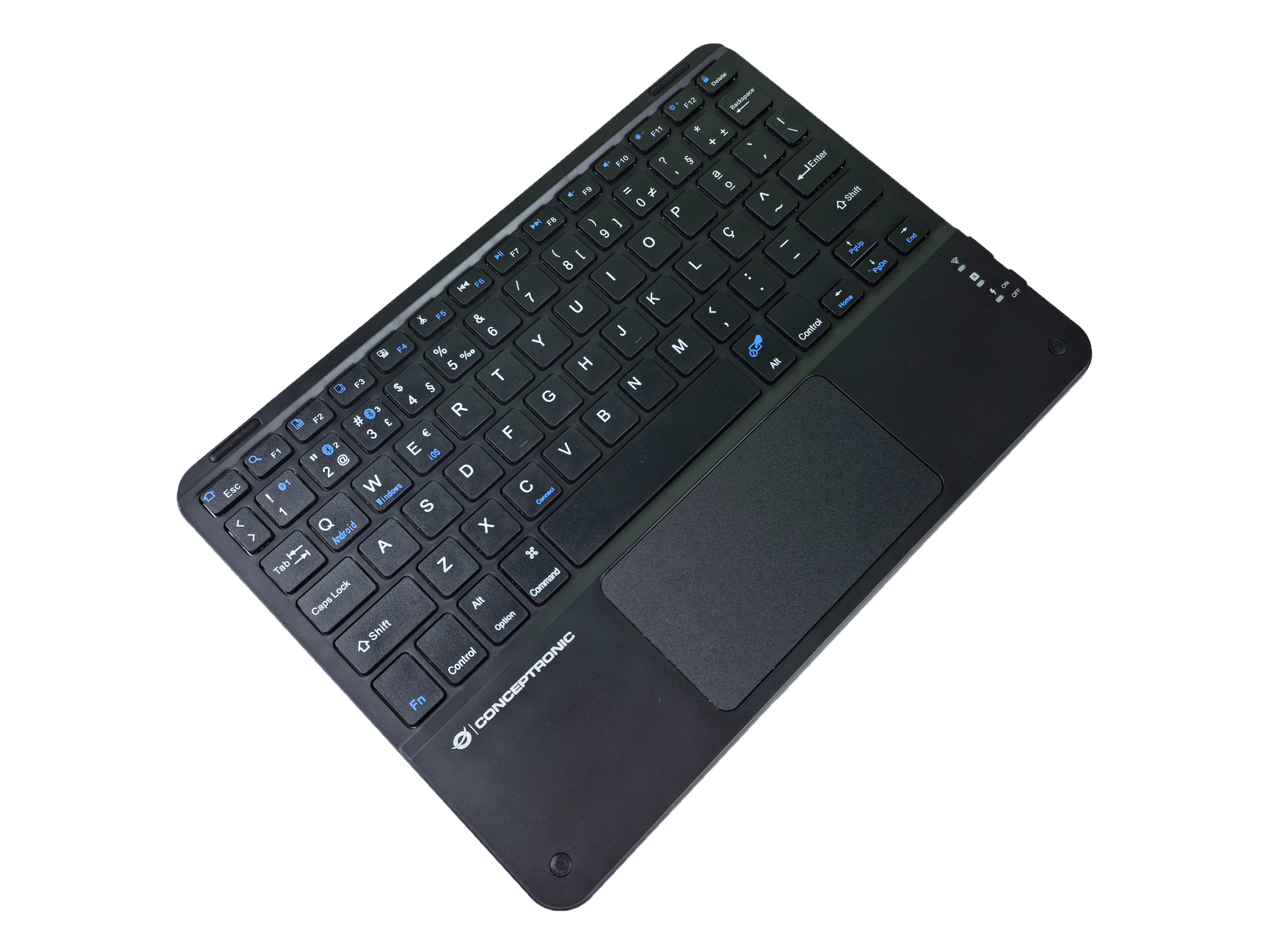 Conceptronic Wireless Tastatur 10 schwarz - Tastatur - TL: Portugiesisch, QWERTY, Ansicht 2