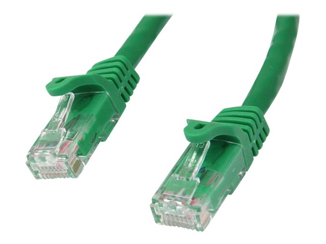 StarTech.com 50cm CAT6 Ethernet Cable, 10 Gigabit Snagless RJ45 650MHz 100W PoE Patch Cord, CAT 6 10GbE UTP Network Cable w/Strain Relief, Green, Wiring is UL Certified/TIA - Category 6 - 24AWG (N6PATC50CMGN)