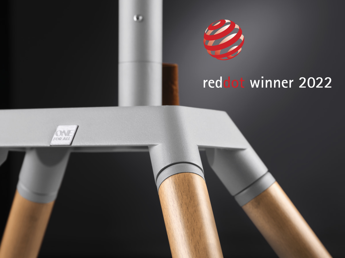 One for All WM 7476 - Aufstellung - Stativ - für Flachbildschirm zwischen 32 und 70 - Oak, silbergrau, Ansicht 3