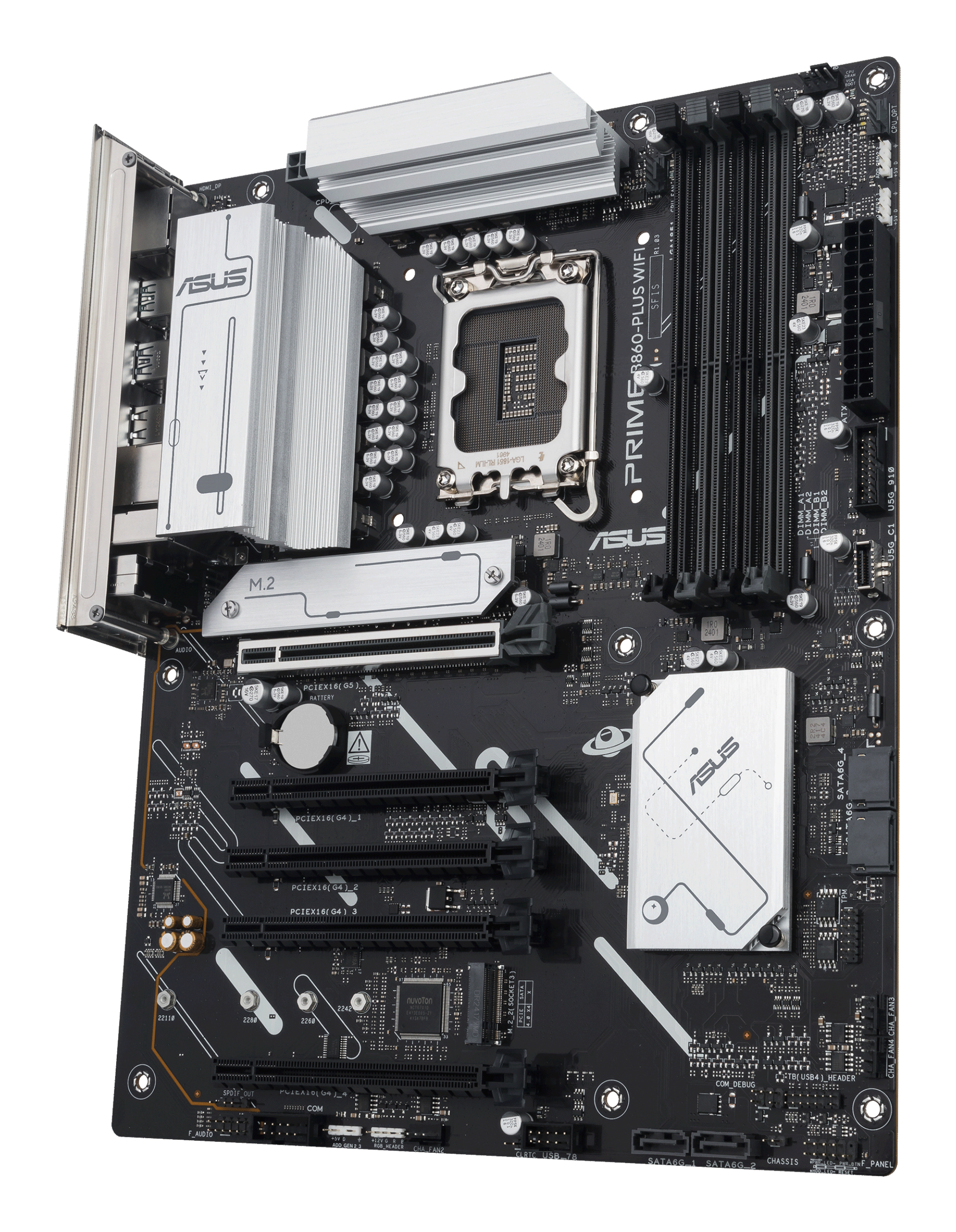 ASUS PRIME B860-PLUS WIFI - Motherboard - ATX - LGA1851-Sockel - B860 Chipsatz - Onboard-Grafik (CPU erforderlich), Ansicht 4
