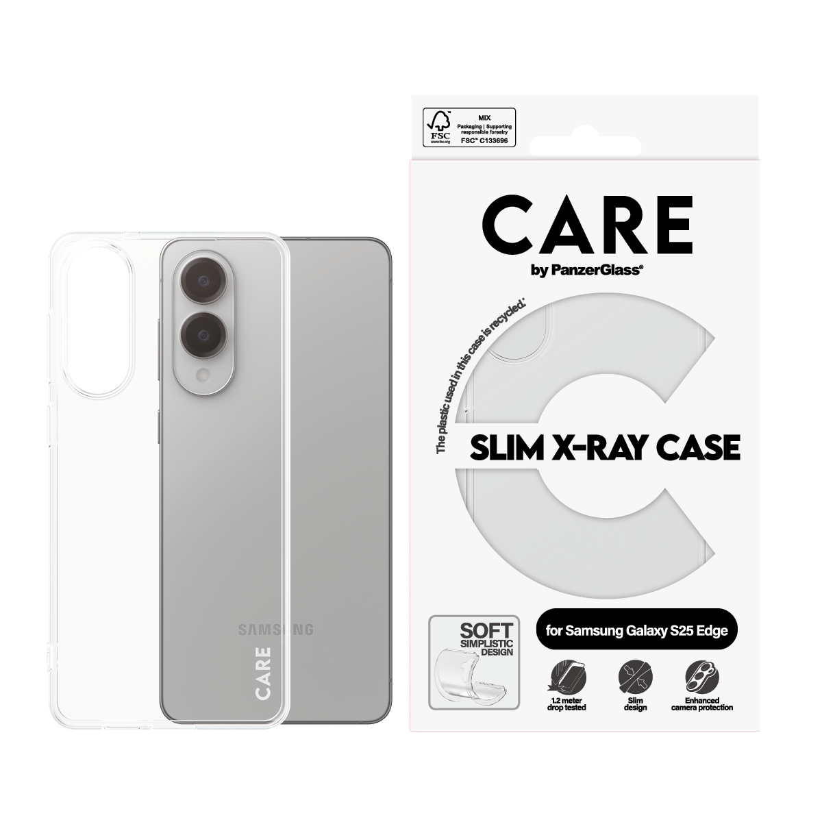 PanzerGlass CARE by PanzerGlass X-Ray - Hintere Abdeckung für Mobiltelefon - Samsung - Galaxy S25 Edge 5G, Ansicht 3