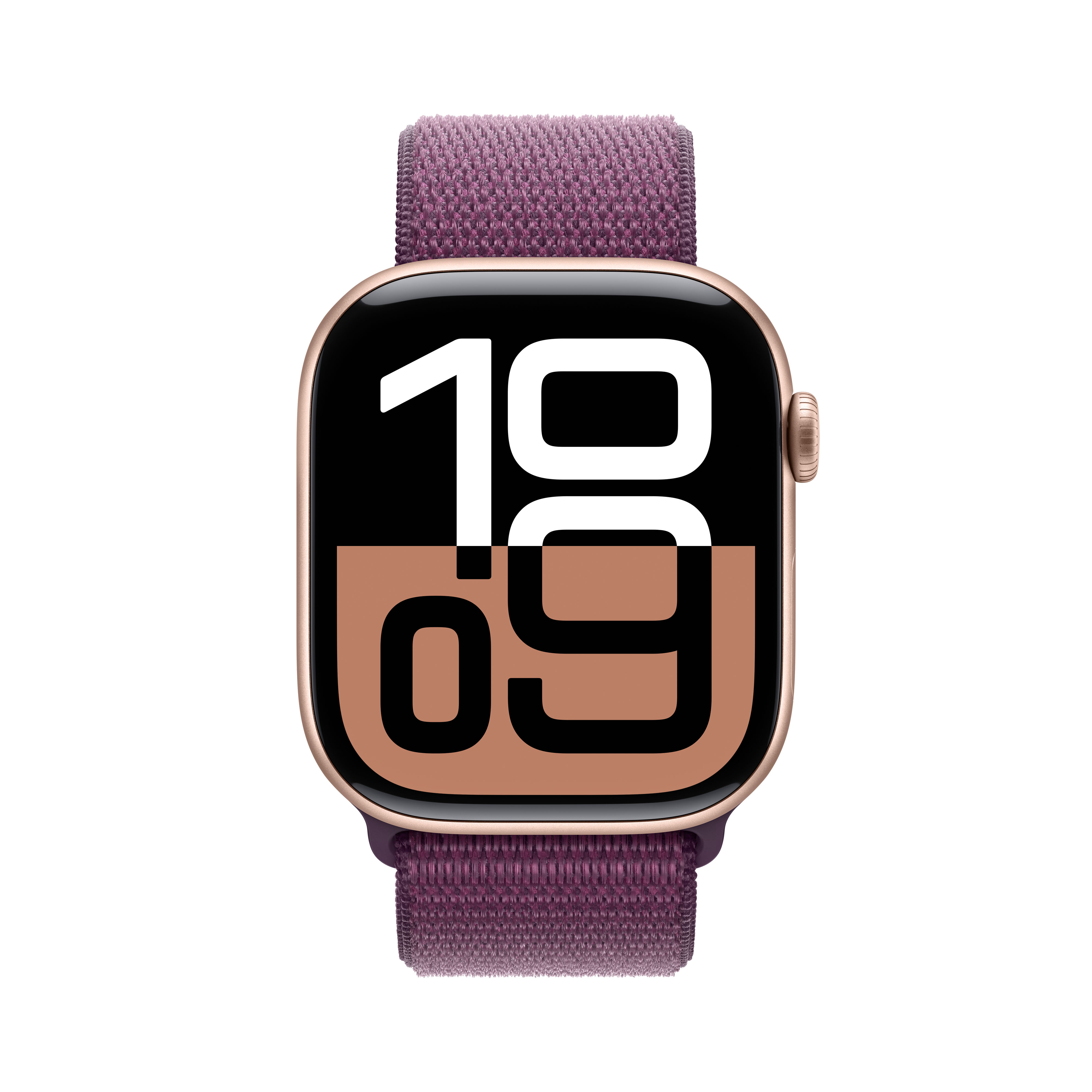 Apple Watch Series 10 (GPS + Cellular) - 46 mm - Aluminium - Roségold - mit Sportschleife - Pflaume - Größe: 145-220 mm, Ansicht 4