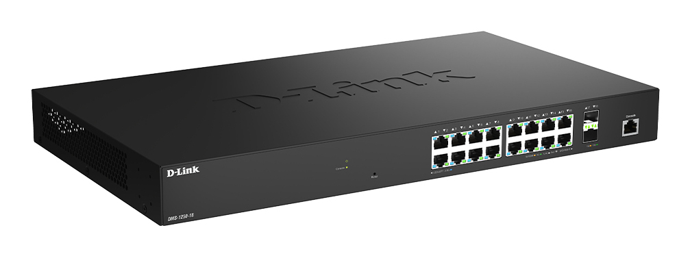 D-Link DMS 1250-18 - Switch - L2+ - Smart - 18 x 10/100/1000/2.5G + 2 x 10 Gigabit SFP+, Ansicht 2