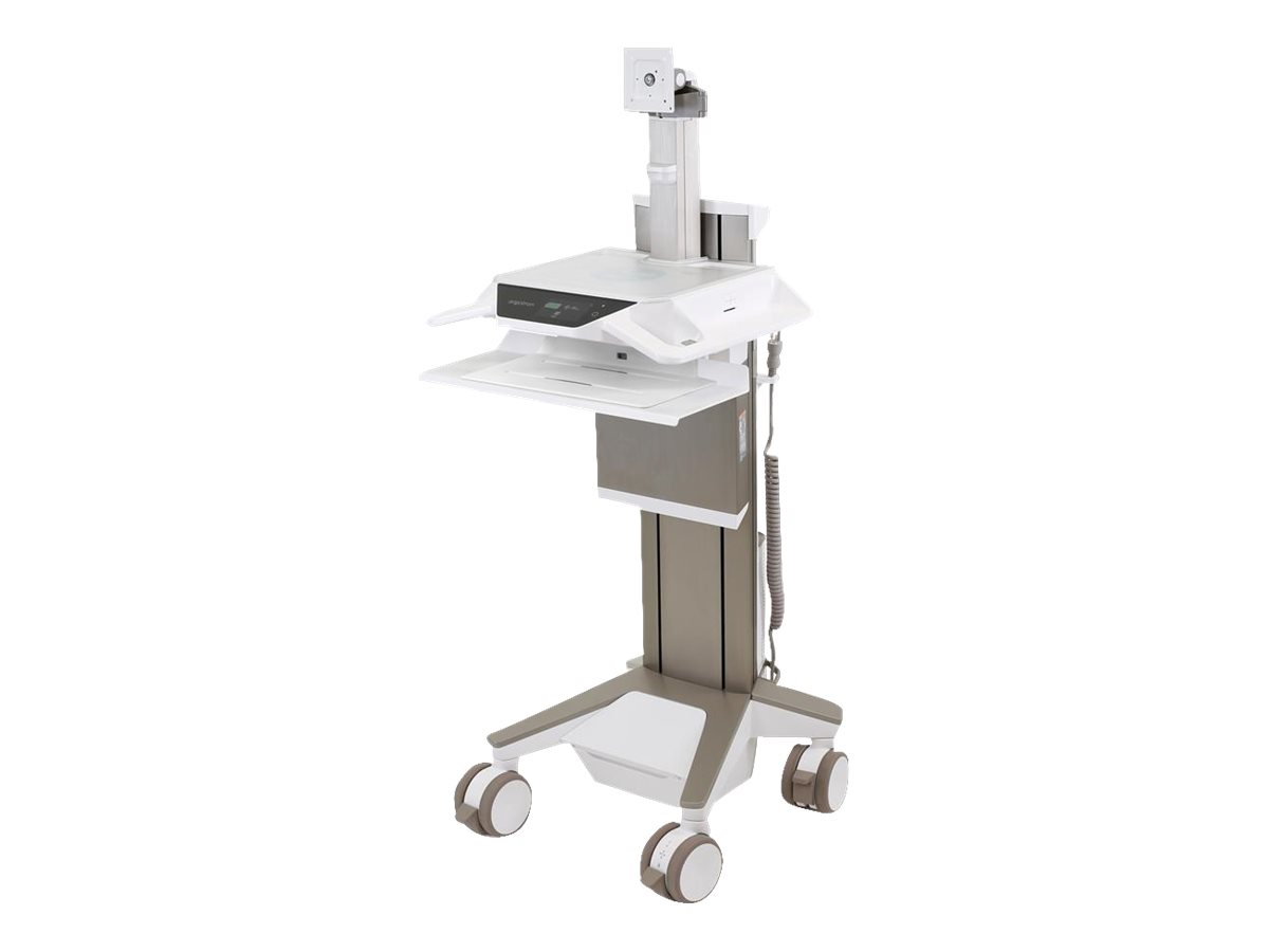 Ergotron CareFit Pro - Wagen - Constant Force-Höhenverstellung - für LCD-Display  PC-Ausrüstung - medizinisch - weiß Warm Gray - Bildschirmgröße: bis zu 686 cm (bis zu 27 Zoll)