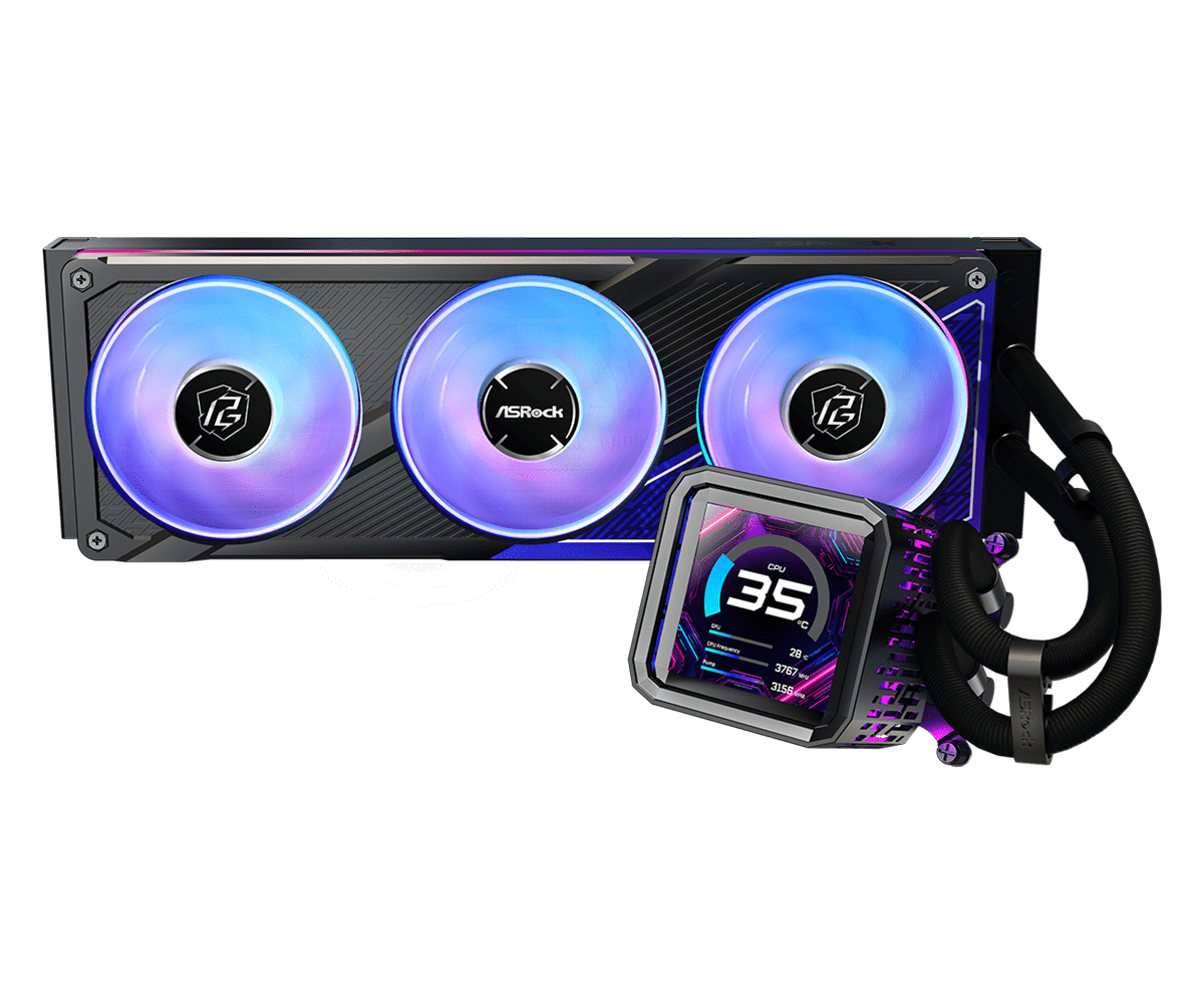 ASRock CPC Phantom Gaming 360 LCD Black, Ansicht 3