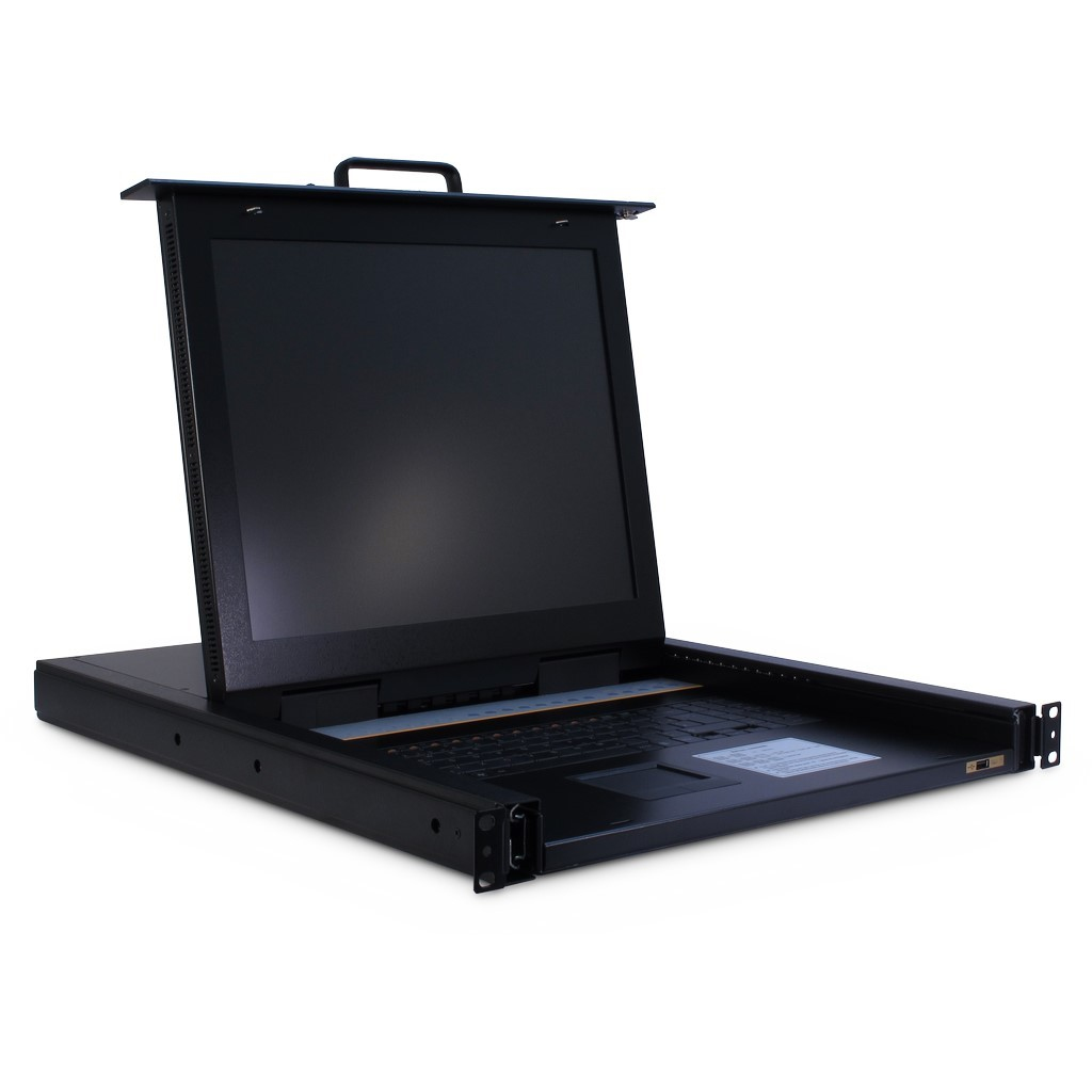 Inter-Tech KVM-1708 LED - KVM-Konsole mit KVM-Switch - 8 Anschlüsse - PS/2, USB - QWERTZ - 43.2 cm (17), Ansicht 2