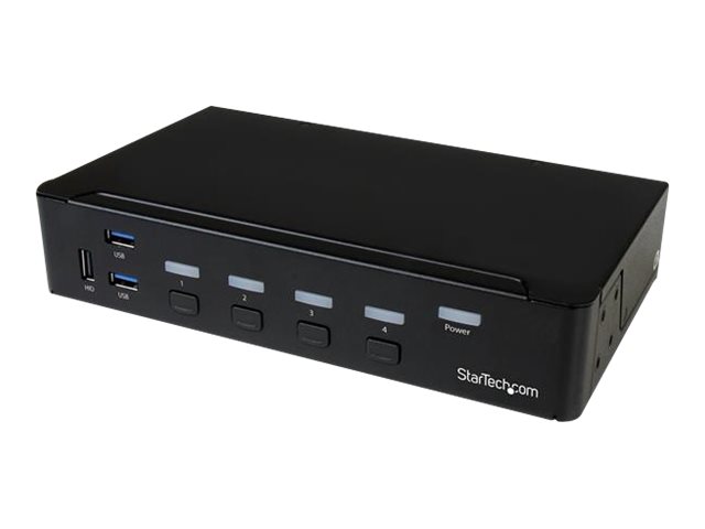 StarTech.com 4 Port HDMI KVM Switch - HDMI KVM Umschalter mit USB 3.0 Hub - 1080p - KVM-/USB-Switch - 4 x KVM/Audio/USB + 3 x SuperSpeed USB - 1 lokaler Benutzer
