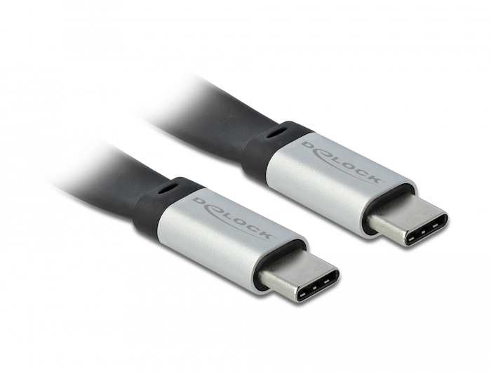 Delock 85926, 0,22 m, USB C, USB C, USB 3.2 Gen 2 (3.1 Gen 2), 10 Gbit/s, Schwarz, Silber