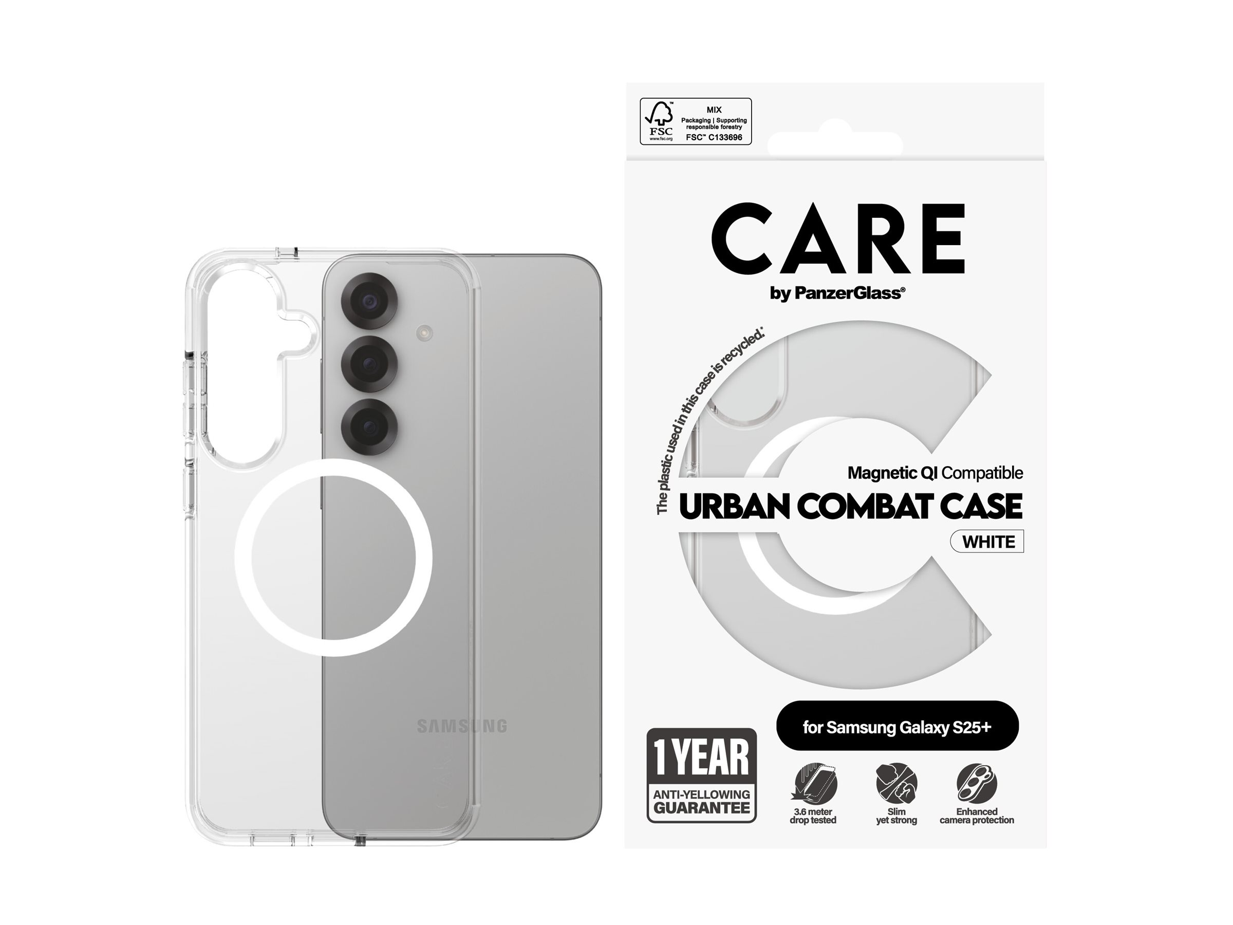 PanzerGlass CARE by PanzerGlass Urban Combat - Hintere Abdeckung für Samsung Galaxy S25+ - transparent, Ansicht 2