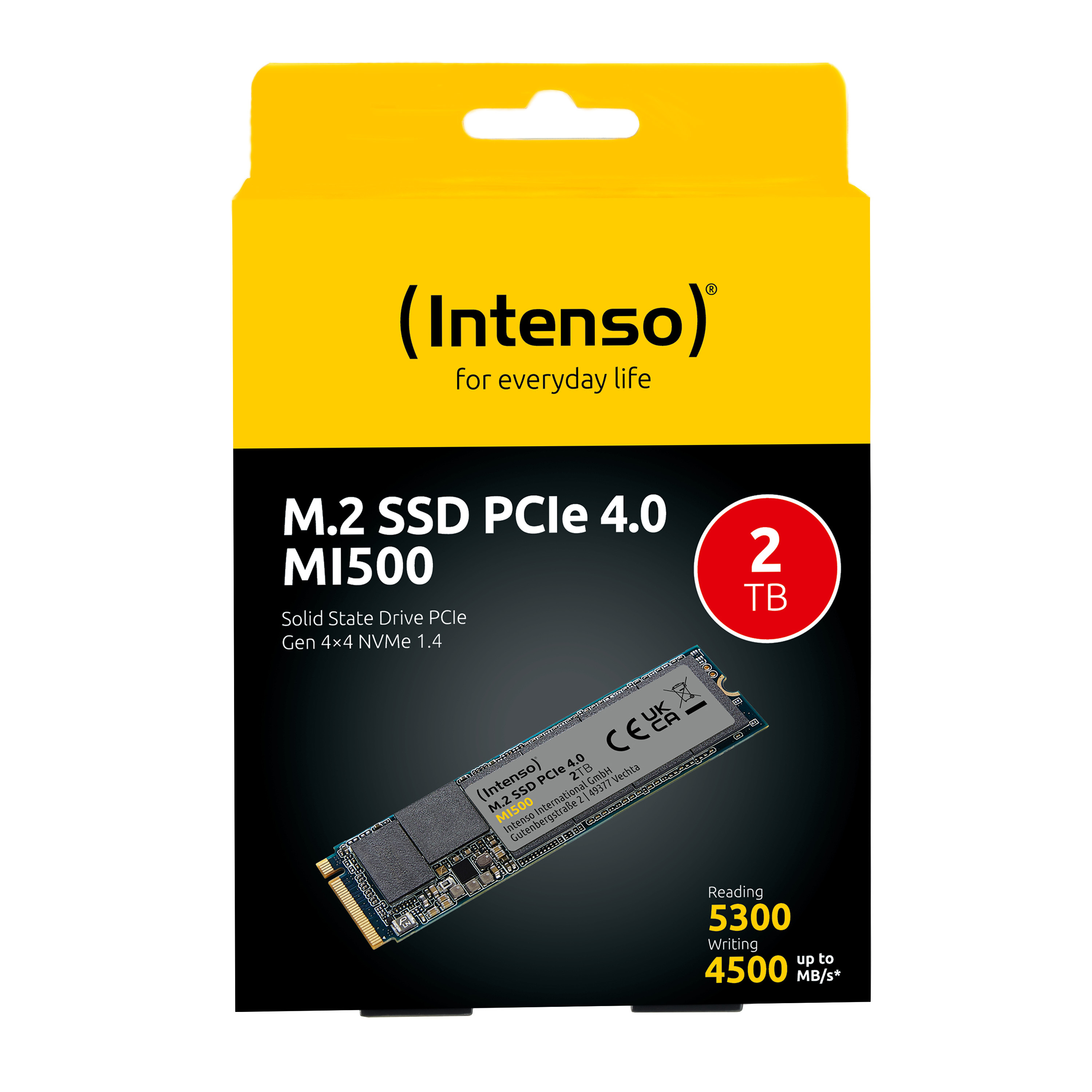 Intenso M.2 SSD MI500 2TB PCIe NVMe Gen 4x4, Ansicht 3