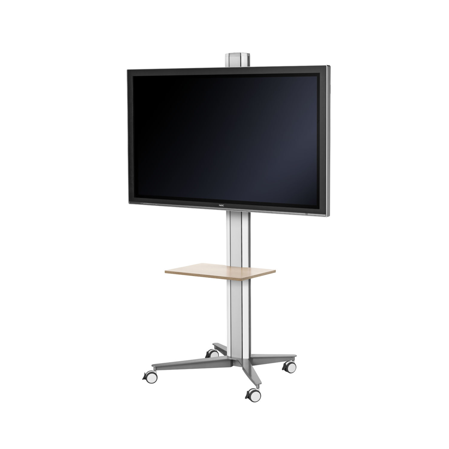 SMS Flatscreen X FH M1455 - Aufstellung - für Flachbildschirm zwischen 40 und 60 - weiß, Aluminium, Ansicht 3