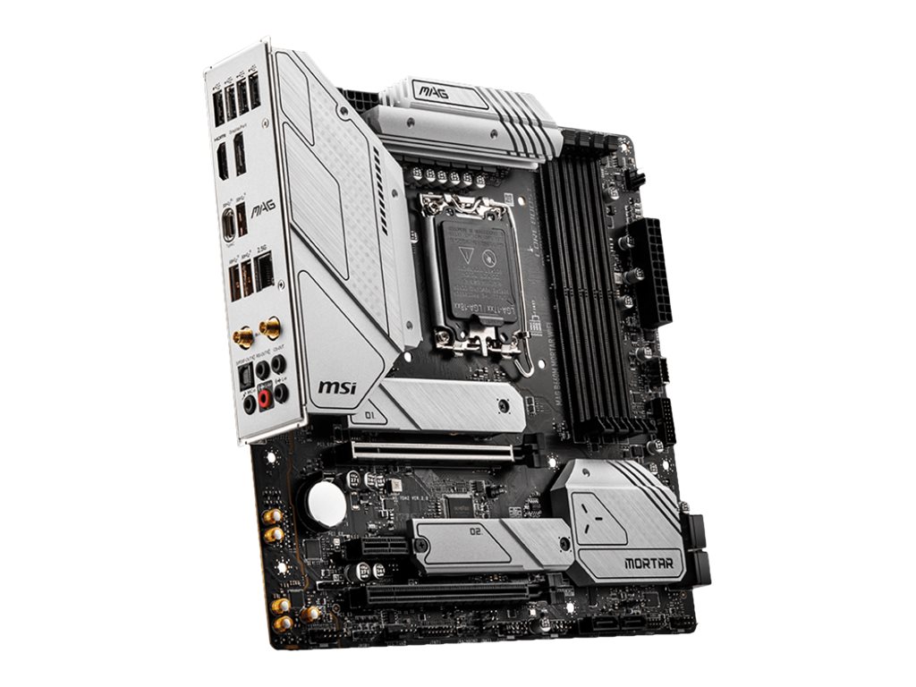 MSI MAG B660M MORTAR WIFI - Motherboard - micro ATX - LGA1700-Sockel - B660 Chipsatz - USB-C Gen2 USB 3.2 Gen 1 USB 3.2 Gen 2 USB-C Gen 2x2 - 2.5 Gigabit LAN Wi-Fi 6 Bluetooth - Onboard-Grafik (CPU erforderlich)