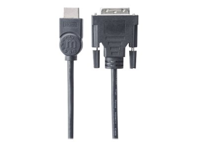 Manhattan HDMI to DVI-D 24+1 Cable, 1.8m, Male