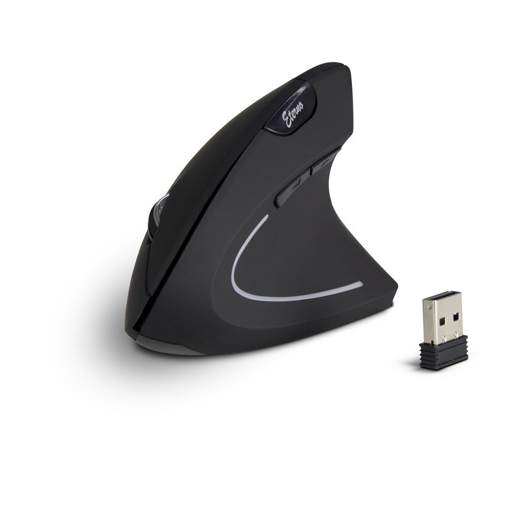 Inter-Tech Eterno KM-206R - Vertikale Maus - ergonomisch - Für Rechtshänder - 6 Tasten - kabellos - 2.4 GHz, Ansicht 4
