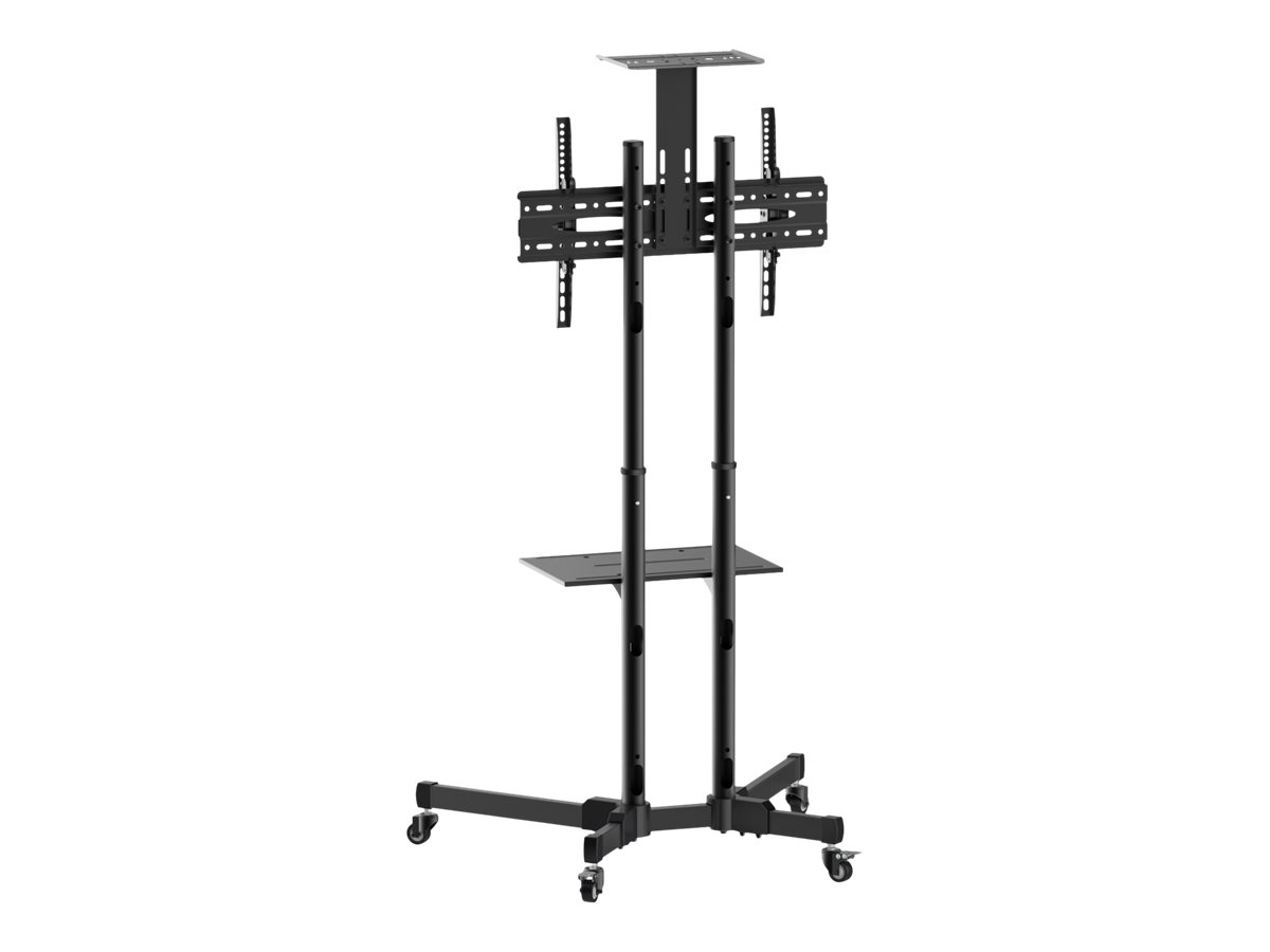 Techly Wagen - für Flachbildschirm / AV-Ausrüstung - Schwarz - Bildschirmgröße: 94-177.8 cm (37-70), Ansicht 4