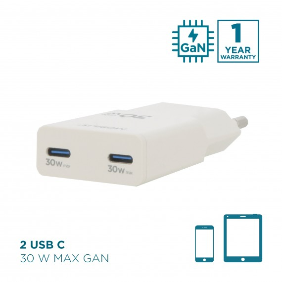 Mobilis Energia Charger 30W Wall USB-C white - Ladegerät, Ansicht 2