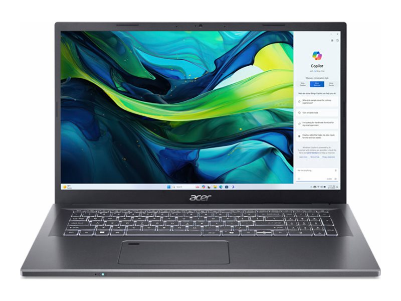 Acer Aspire 17 A17-51GM - Intel Core 7 150U / 1.8 GHz - Win 11 Home - GF RTX 2050 - 32 GB RAM - 1.024 TB SSD NVMe x 2 - 