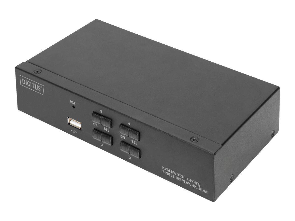 DIGITUS KVM-Switch 4-Port Single-Display 4K HDMI®