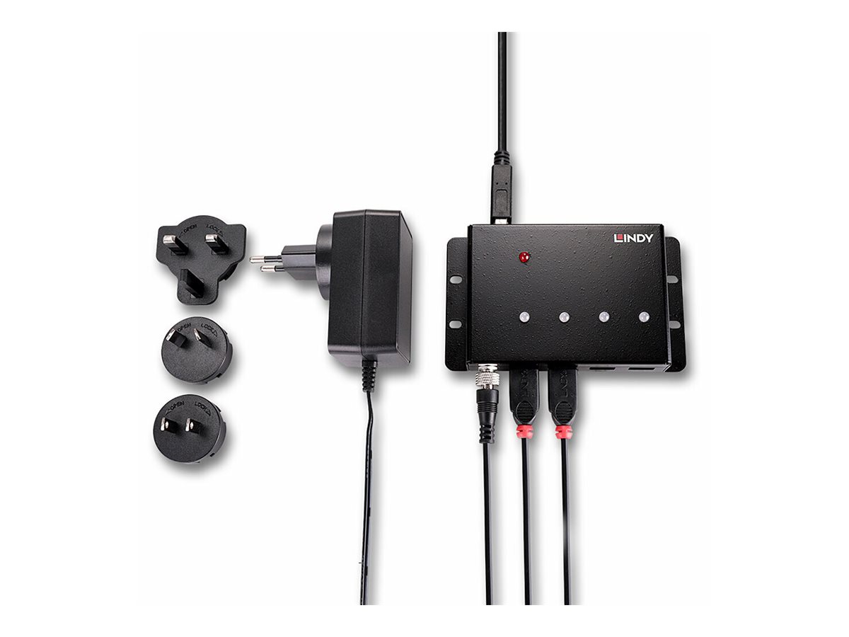Lindy 4 Port USB 3.0 Metall Hub, Ansicht 3