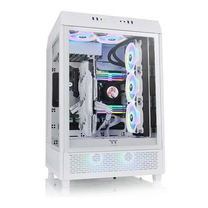 Thermaltake The Tower 500 Snow - Mid tower - E-ATX - Seitenteil mit Fenster (gehärtetes Glas), Ansicht 2