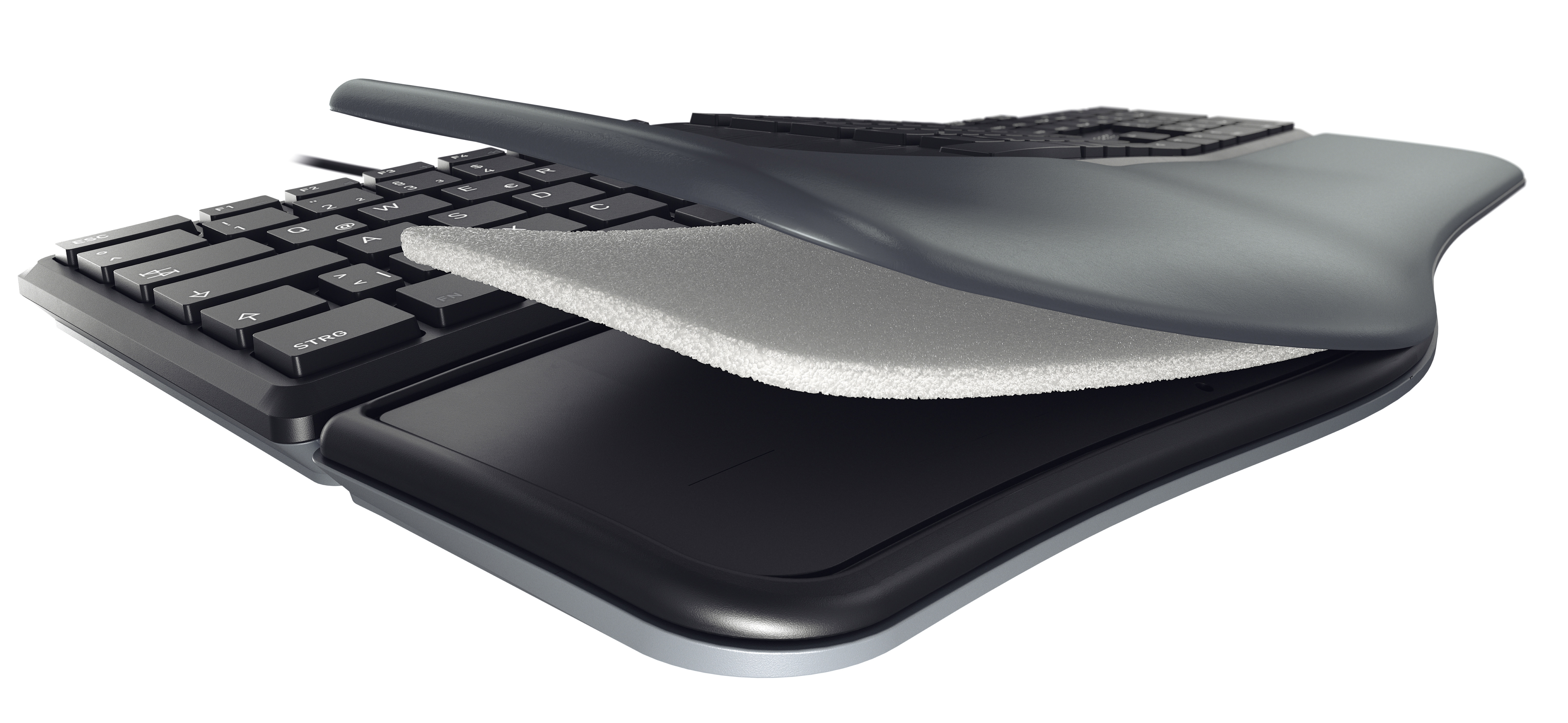 Cherry KC 4500 ERGO - Tastatur - USB - TL: UK, QWERTY, Ansicht 3