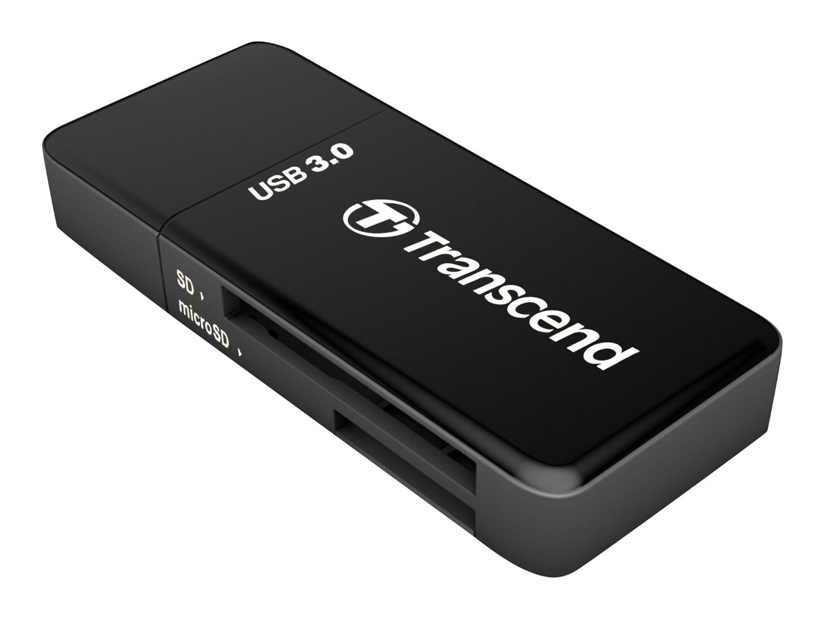 Transcend - Kartenleser (SD, microSD, SDHC, microSDHC, SDXC, microSDXC, SDHC UHS-I, SDXC UHS-I) - USB 3.0