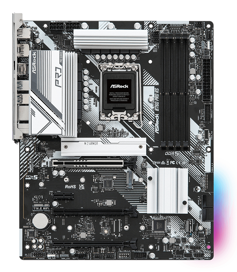 ASRock B760 PRO RS - Motherboard - ATX - LGA1700-Sockel - B760 Chipsatz, Ansicht 4