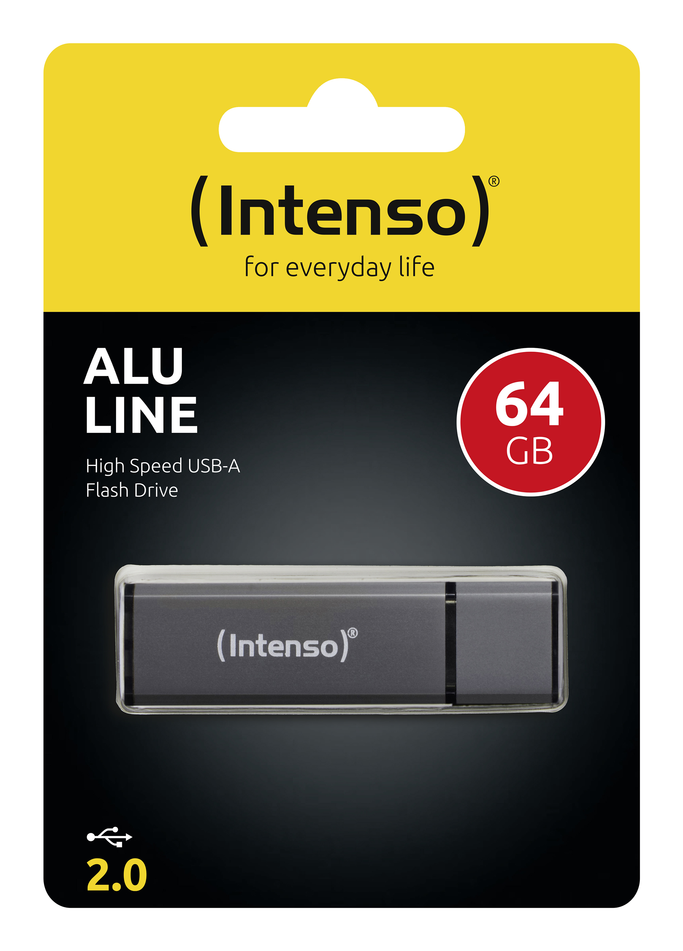 Intenso Alu Line - USB-Flash-Laufwerk - 64 GB - Anthrazit, Ansicht 2