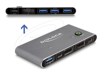 Delock KVM-USB-Switch - 30Hz 8K with USB 5 Gbps