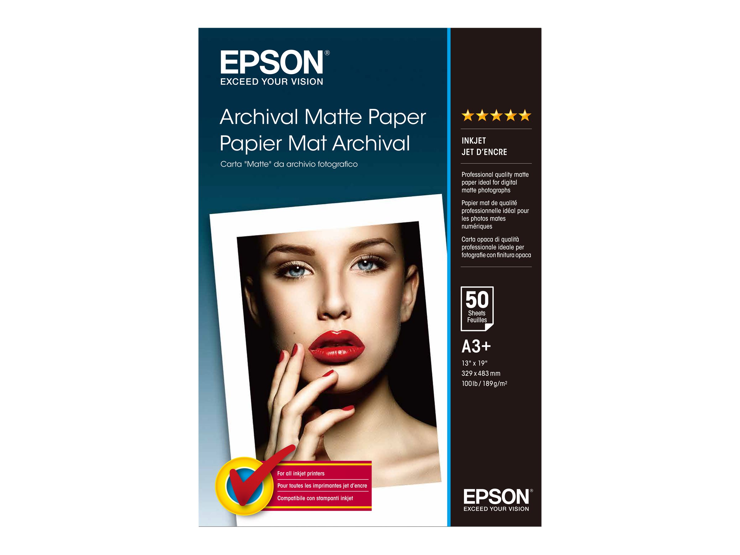 Epson Archival - Matt - Super A3-B 330 x 483 mm (C13S041340)