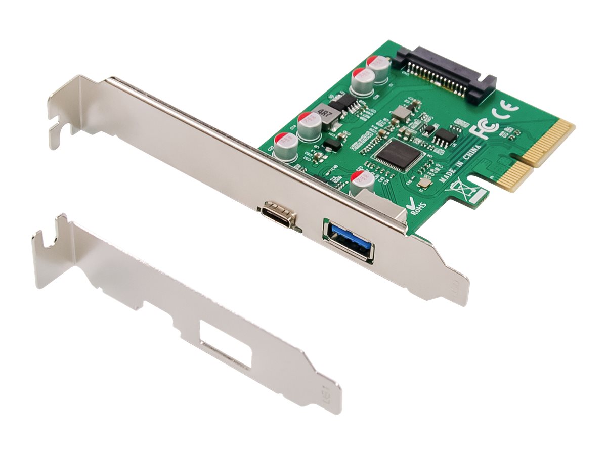 DIGITUS PCIe Karte, USB Typ-C + USB A