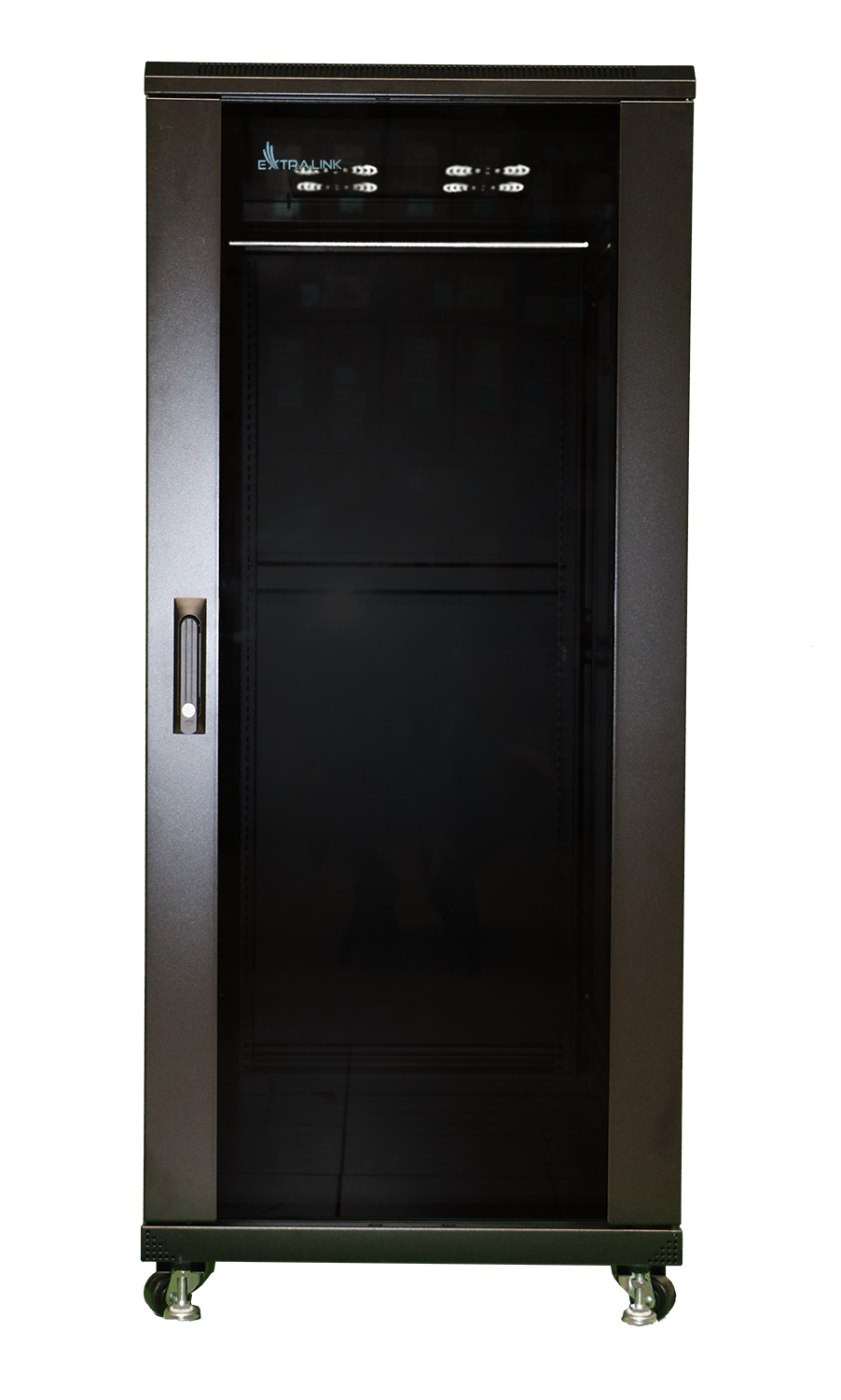 Extralink Rackmount-Schrank 32U 600x600 Schwarz stehend - 600 kg - Sperrschloss - Verstellbare Füße - Schwarz von LumaTech