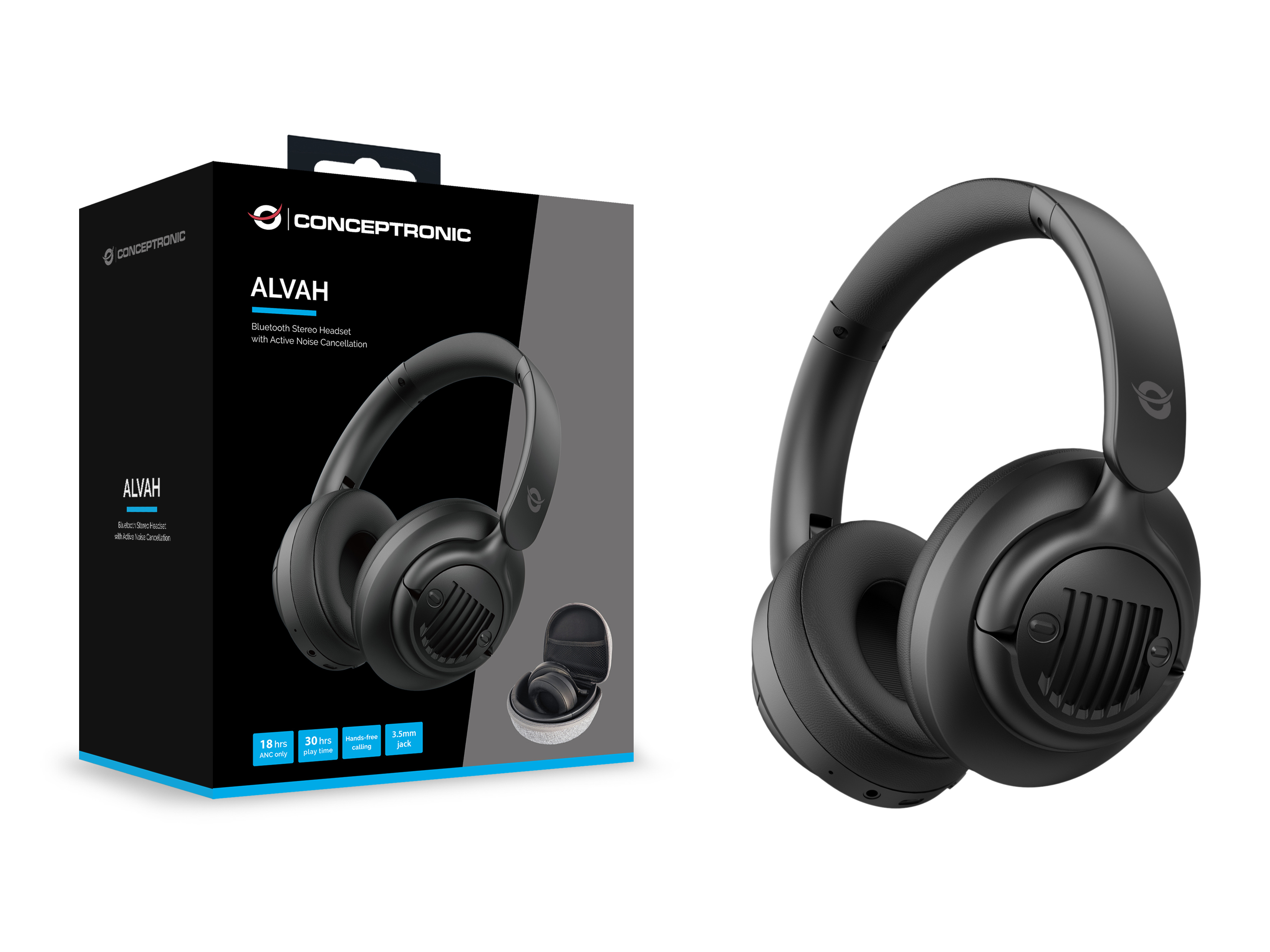 Conceptronic Headset Wireless Bluetooth 5.4 Lärmunterdr. sw - Headset - 20 KHz, Ansicht 3