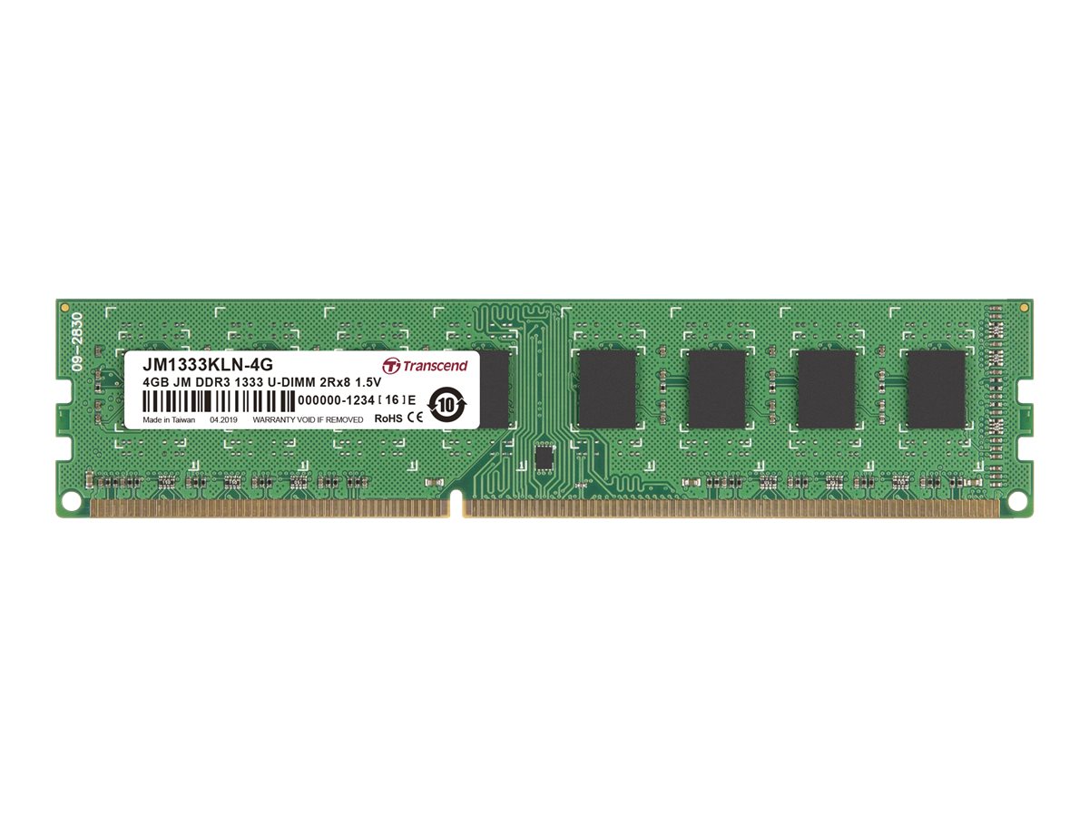 TRANSCEND 4GB JM DDR3 1333MHZ U-DIMM 2RX8 (JM1333KLN-4G)