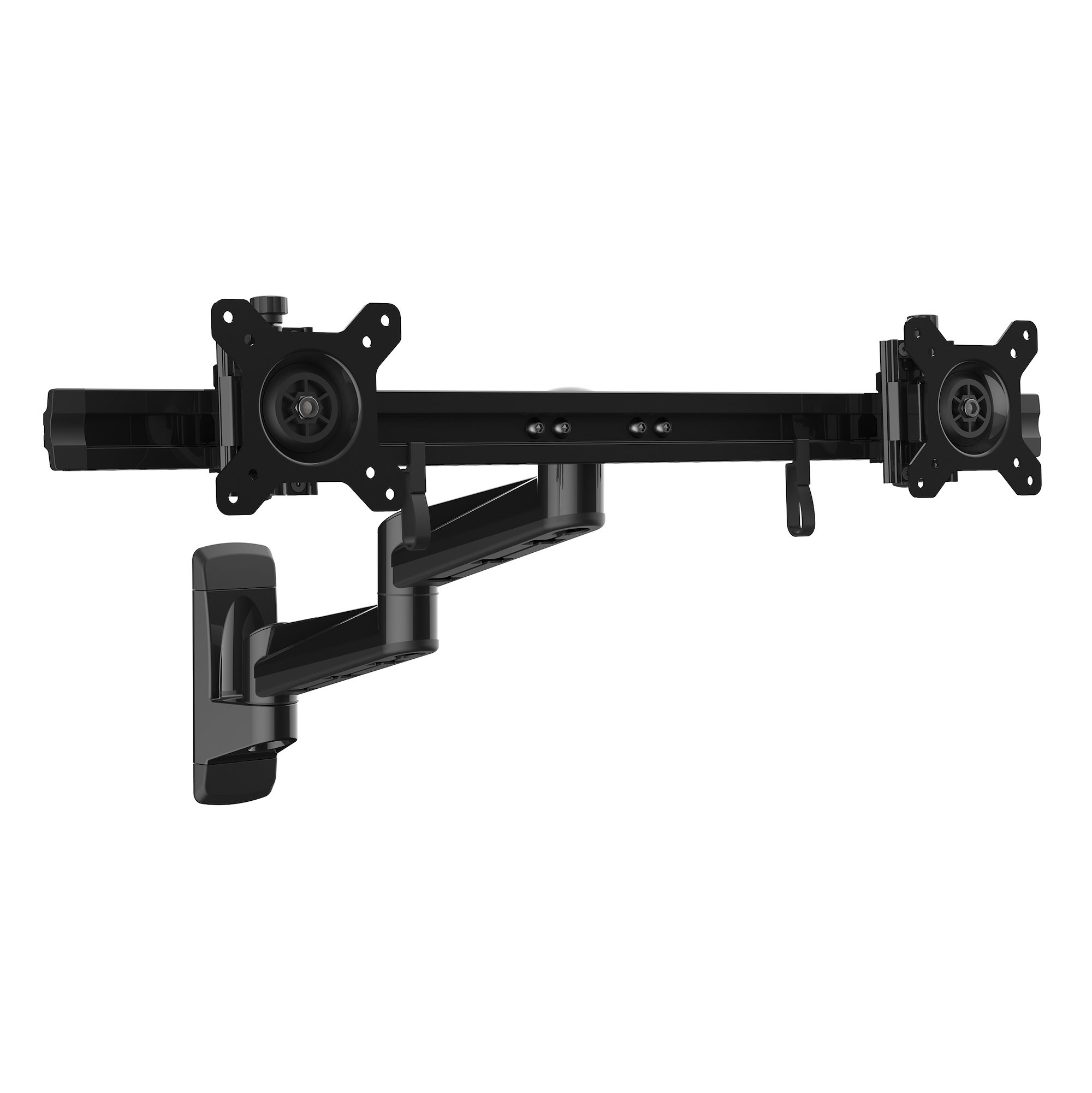 StarTech.com Wandmontage Dual Monitorarm - Drehbarer VESA Dual Monitor Arm - TV Wandhalterung vollbeweglich für 2x 24 &quot;Displays - Synchronisierte einstellbare Querstange - Ergonomische Doppelbildschirmhalterung, 10 kg, 38,1 cm (15&quot;), 61 cm (24&quot;), 75 x 75 mm, 100 x 100 mm, Schwarz