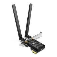 TP-LINK ARCHER TX55E - Kabellos - PCI Express - WLAN  Bluetooth - Wi-Fi 6 (802.11ax) - 2402 Mbits - Schwarz