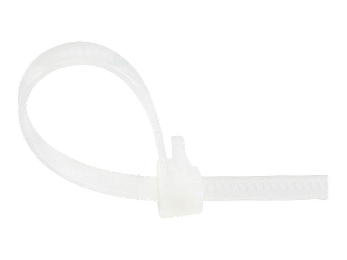 StarTech.com 15cm(6) Reusable Cable Ties, 7mm(1/4) wide, 35mm(1-3/8) Bundle Dia. 22kg(50lb) Tensile Strength - Weiß, Ansicht 2