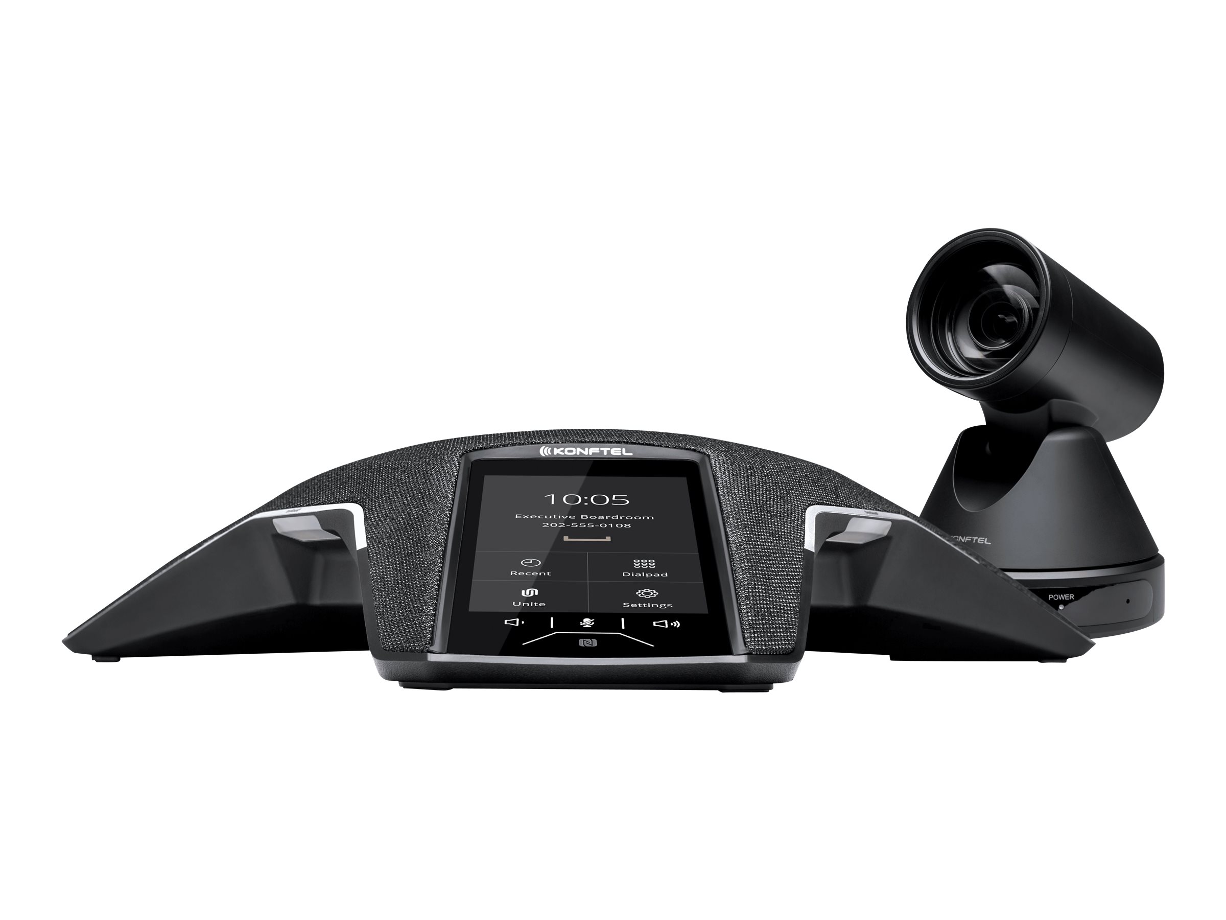 Konftel C50800 Attach - Kit für Videokonferenzen (Freisprechgerät, camera, PoE-Injektor) - Schwarz, Charcoal Black