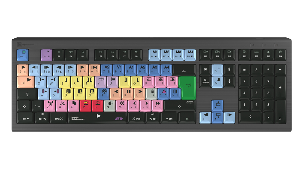 Logickeyboard Avid Media Composer Astra 2 - Tastatur - TL: UK, QWERTY, Ansicht 2