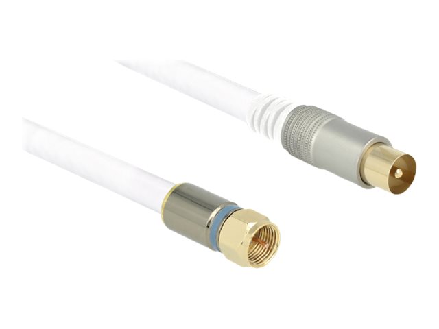 Delock Premium - Antennenkabel - IEC-Anschluss Stecker zu F-Stecker Stecker