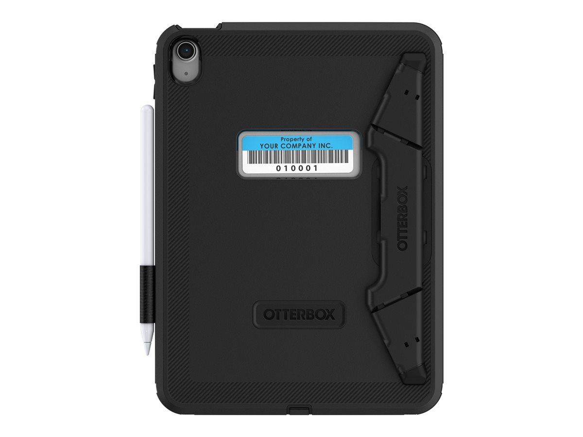 OtterBox Defender Series - Hintere Abdeckung für Tablet - widerstandsfähig - mit Ständer und Displayschutz - Schwarz - für Apple 10.9-inch iPad (10. Generation)