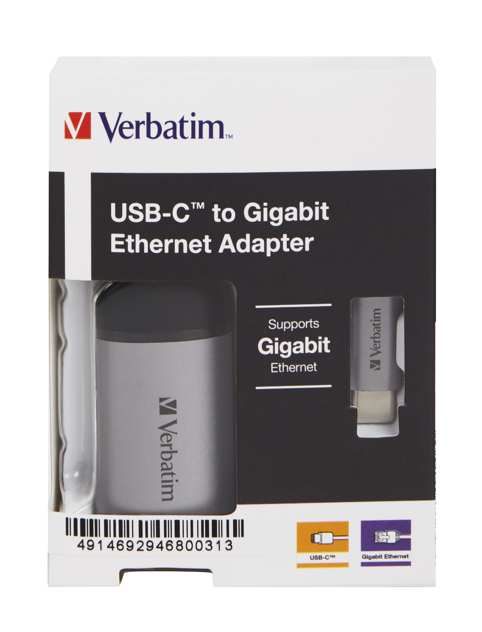 Verbatim Netzwerk-/USB-Adapter - USB-C - Gigabit, Ansicht 3