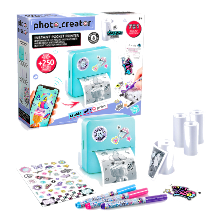 Canal Toys Starter-Set Instant Pocket Printer Blau, Ansicht 2