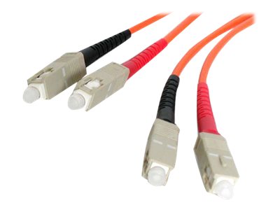 StarTech.com 2m (6.6ft) SC to SC OM1 Multimode Fiber Optic Cable 62.5125 Fiber Size 10G Networks LSZH Fiber Patch Cord - Netzwerkkabel - SC multi-mode (M)