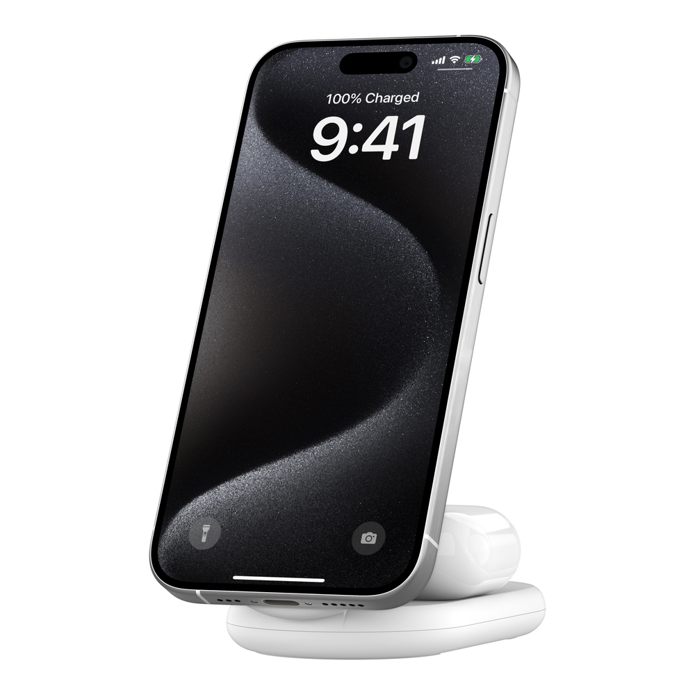 Belkin BoostCharge 2-in-1 - Kabelloses Ladegerät - Weiß, Ansicht 2