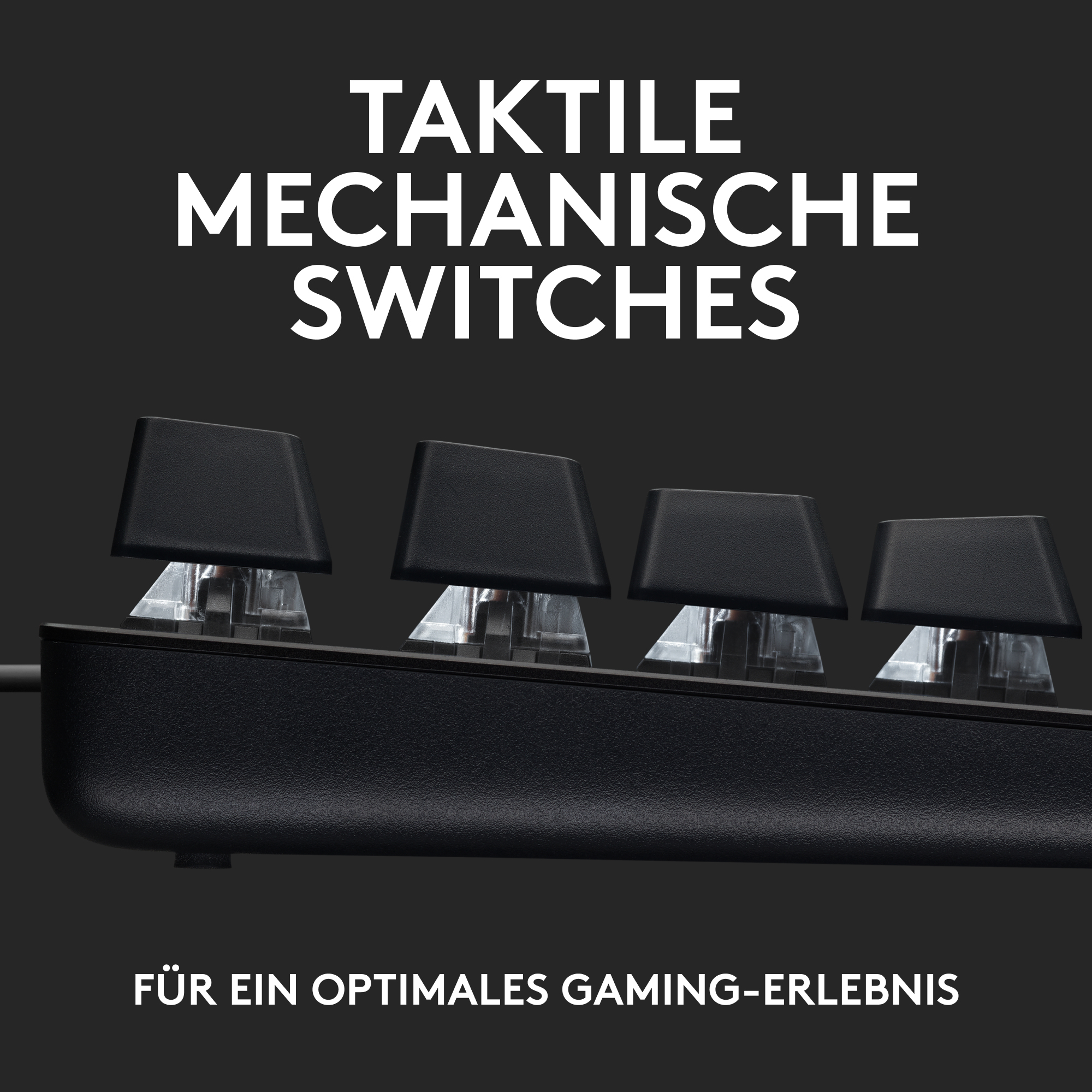 Logitech G G413 SE - Kabelgebunden - USB - Mechanischer Switch - LED - Schwarz - TL: Deutsch, QWERTZ, Ansicht 3