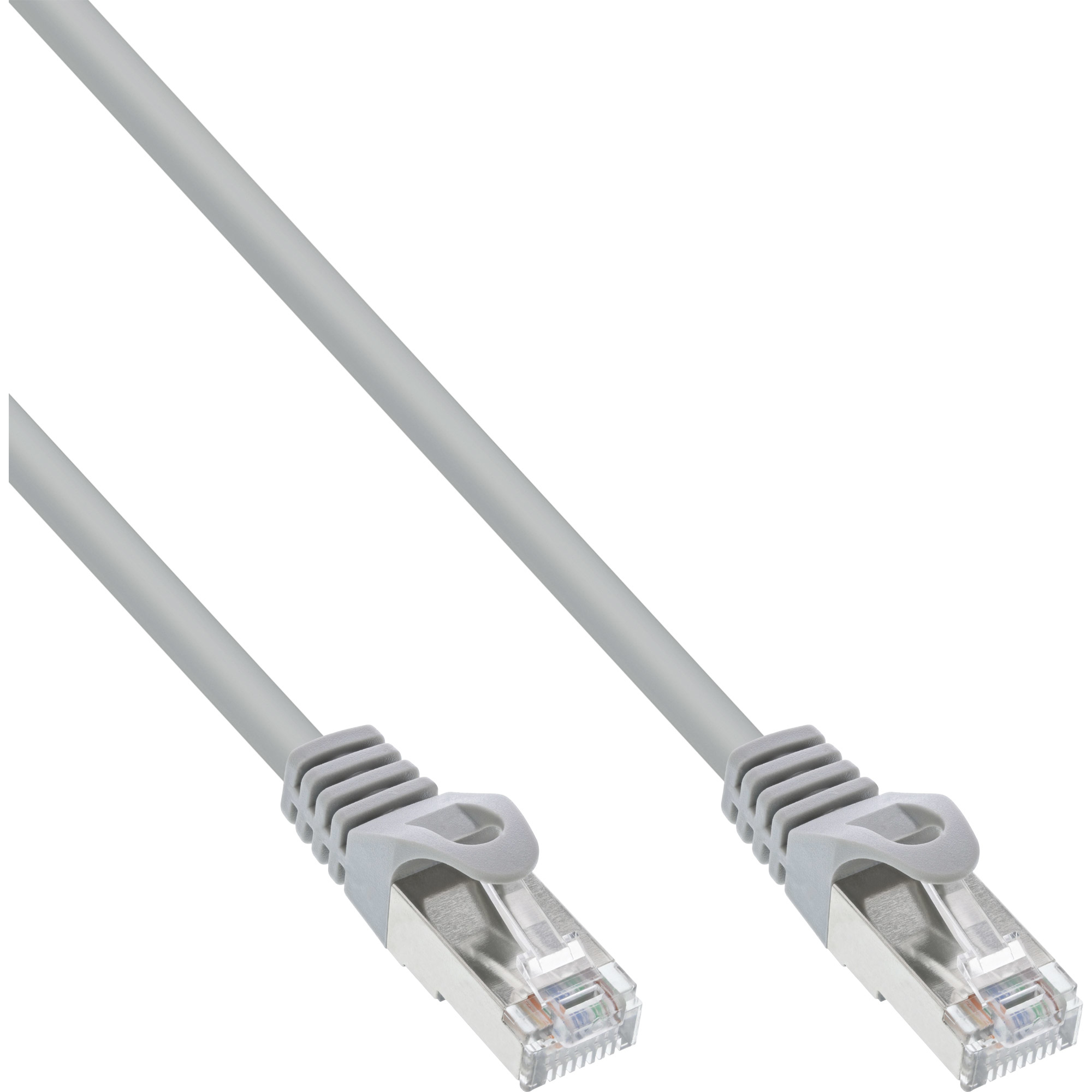 InLine Patchkabel - SF/UTP - Cat.5e - grau - 1m, Ansicht 2