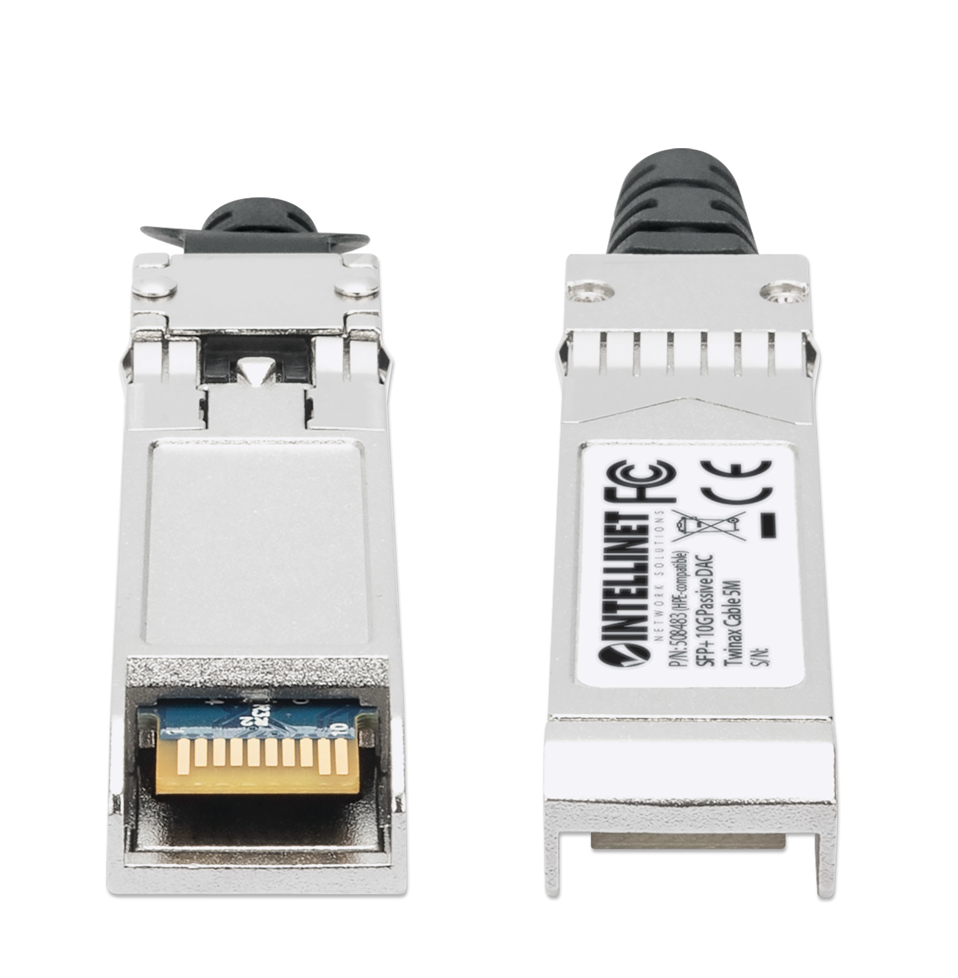 IC Intracom Intellinet - 10GBase Direktanschlusskabel - SFP+ (M) - 5 m schwarz, silber 10 Mbit/s, Ansicht 2