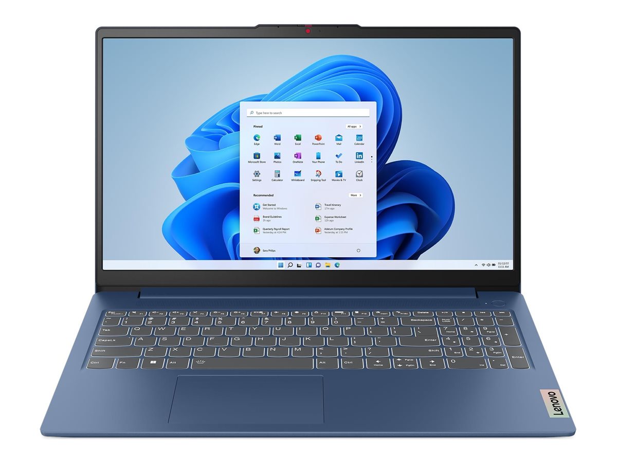 Lenovo IdeaPad Slim 3 15AMN8 82XQ - 180°-Scharnierdesign - AMD Ryzen 5 40 / 2.8 GHz - Win 11 Home - Radeon 610M - 8 GB RAM - 512 GB SSD NVMe - 39.6 cm (15.6")