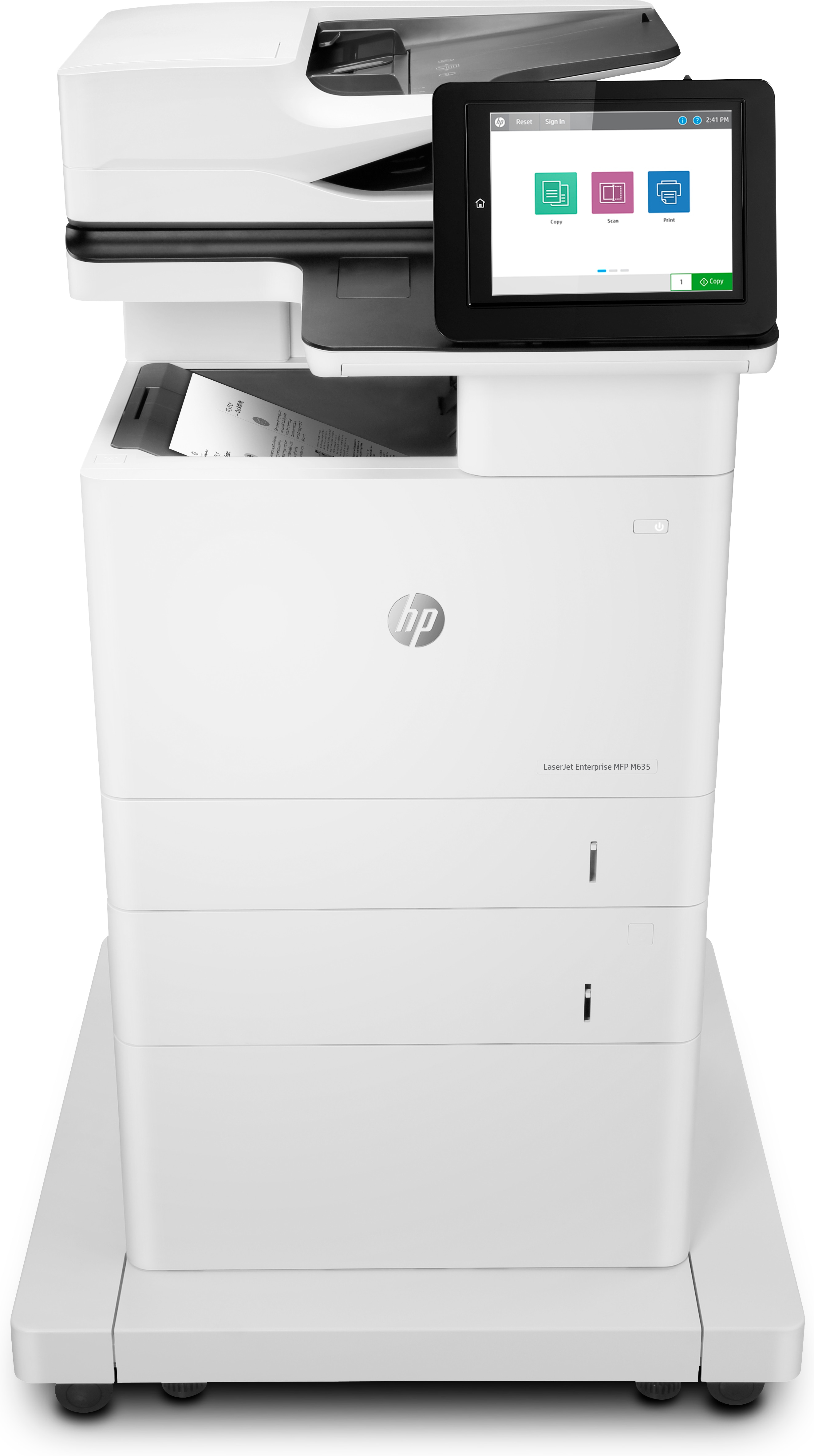 HP LaserJet Enterprise M635fht MFP, Drucken, Kopieren, Scannen, Faxen, Drucken über den USB-Anschluss vorn; Scannen in E-Mail/PDF; beidseitiger Druck; ADF für 150 Blatt; hohe Sicherheit, Laser, Monodruck, 1200 x 1200 DPI, Farbkopieren, A4, Schwarz, Weiß